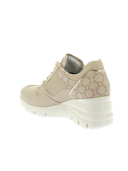 sneakers da donna in pelle beige NERO GIARDINI | E409880D702